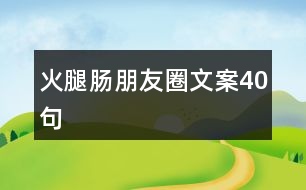 火腿腸朋友圈文案40句