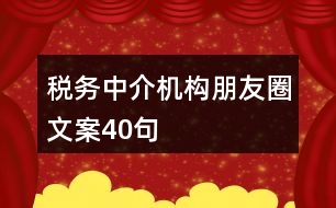 稅務中介機構朋友圈文案40句