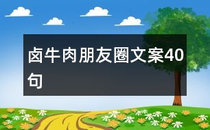 鹵牛肉朋友圈文案40句