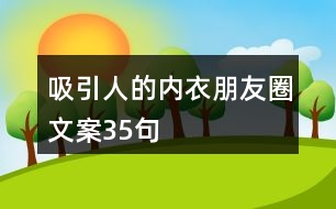 吸引人的內衣朋友圈文案35句