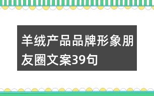 羊絨產(chǎn)品品牌形象朋友圈文案39句