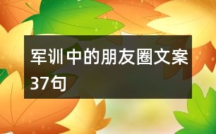 軍訓(xùn)中的朋友圈文案37句