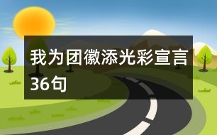 我為團(tuán)徽添光彩宣言36句