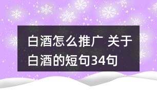 白酒怎么推廣 關(guān)于白酒的短句34句