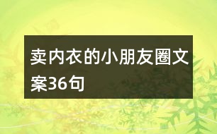 賣內(nèi)衣的小朋友圈文案36句