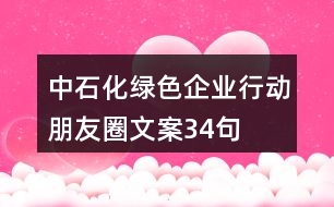 中石化綠色企業(yè)行動朋友圈文案34句