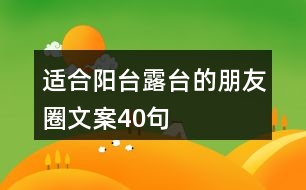 適合陽(yáng)臺(tái)露臺(tái)的朋友圈文案40句