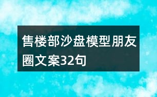 售樓部沙盤模型朋友圈文案32句