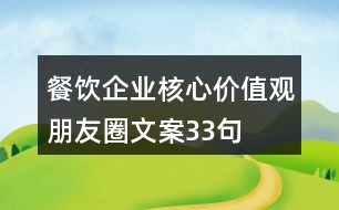 餐飲企業(yè)核心價值觀朋友圈文案33句