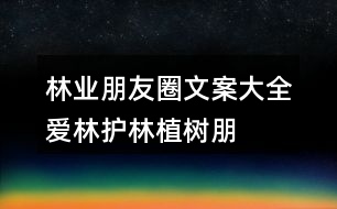 林業(yè)朋友圈文案大全：愛林、護林、植樹朋友圈文案40句