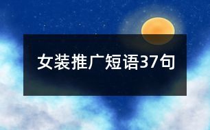 女裝推廣短語(yǔ)37句