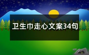 衛(wèi)生巾走心文案34句