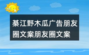 綦江野木瓜廣告朋友圈文案、朋友圈文案37句