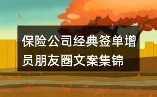 保險(xiǎn)公司經(jīng)典簽單、增員朋友圈文案集錦39句