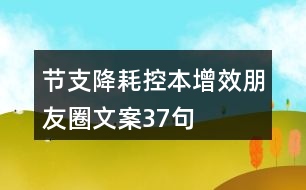 節(jié)支降耗控本增效朋友圈文案37句