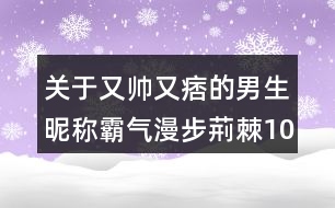 關(guān)于又帥又痞的男生昵稱霸氣漫步荊棘100個(gè)