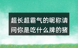 超長超霸氣的昵稱：請問你是吃什么牌的豬飼料300個(gè)