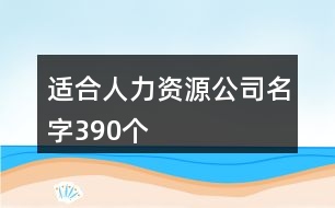 適合人力資源公司名字390個(gè)