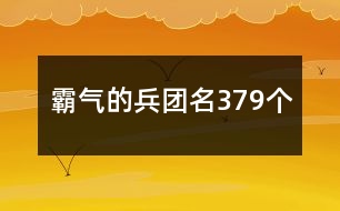 霸氣的兵團(tuán)名379個