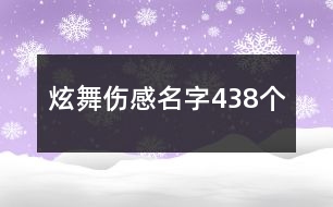 炫舞傷感名字438個(gè)