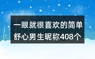 一眼就很喜歡的簡單舒心男生昵稱408個(gè)