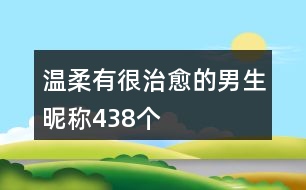 溫柔有很治愈的男生昵稱438個(gè)