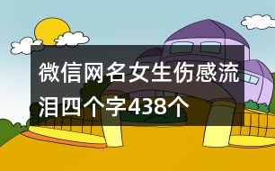 微信網(wǎng)名女生傷感流淚四個字438個