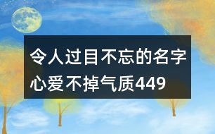 令人過目不忘的名字—心愛不掉氣質(zhì)449個(gè)