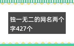 獨(dú)一無(wú)二的網(wǎng)名兩個(gè)字427個(gè)