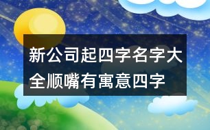 新公司起四字名字大全,順嘴有寓意四字公司名稱416個(gè)