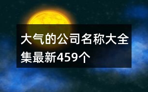 大氣的公司名稱大全集最新459個