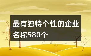 最有獨特個性的企業(yè)名稱580個