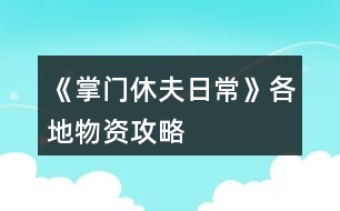 《掌門休夫日?！犯鞯匚镔Y攻略