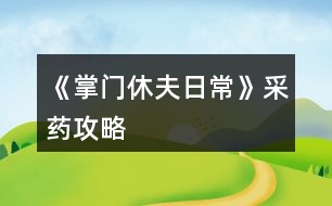 《掌門休夫日常》采藥攻略