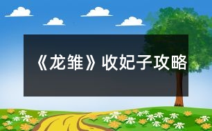 《龍雛》收妃子攻略