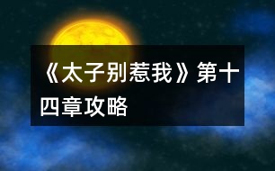 《太子別惹我》第十四章攻略