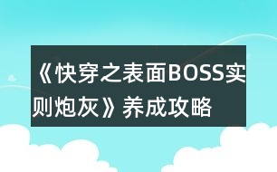 《快穿之表面BOSS實則炮灰》養(yǎng)成攻略