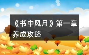 《書中風月》第一章養(yǎng)成攻略