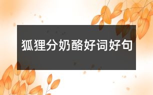 狐貍分奶酪好詞好句