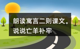 朗讀寓言二則課文。說說“亡羊補(bǔ)牢”“揠苗助長”兩個(gè)成語的意思。