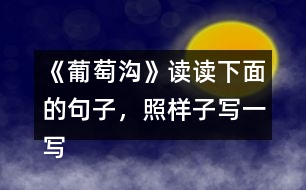 《葡萄溝》讀讀下面的句子，照樣子寫一寫。