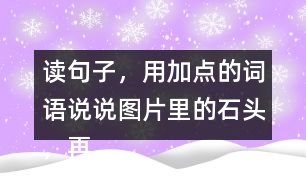 讀句子，用加點(diǎn)的詞語說說圖片里的石頭，再選一張圖片寫下來。