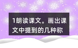 1、朗讀課文。畫出課文中提到的幾種稱象的辦法，說說為什么曹沖稱象的辦法好。