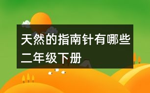 天然的指南針有哪些二年級下冊