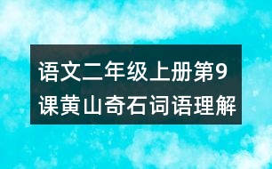 語文二年級上冊第9課黃山奇石詞語理解及造句