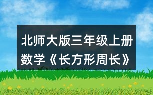 北師大版三年級(jí)上冊(cè)數(shù)學(xué)《長(zhǎng)方形周長(zhǎng)》 正方形的周長(zhǎng)該怎樣計(jì)算?量一量，算一算，說(shuō)說(shuō)你是怎么想的。