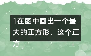 （1）在圖中畫出一個最大的正方形，這個正方形的邊長是（）厘米。