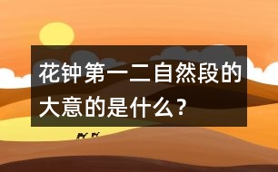 花鐘第一二自然段的大意的是什么？