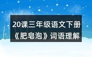 20課三年級語文下冊《肥皂泡》詞語理解