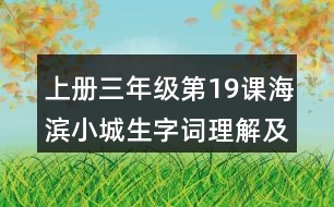 上冊(cè)三年級(jí)第19課海濱小城生字詞理解及造句